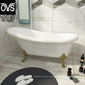 White Color Acrylic Classical Bathtub with Four Claw Feet